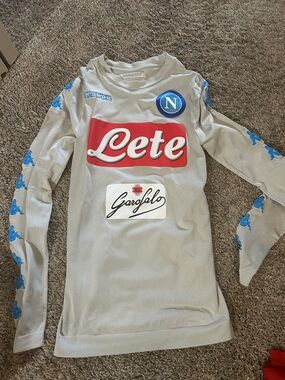 Kappa Kids Napoli Light Gray Jersey with Blue and Red Accents